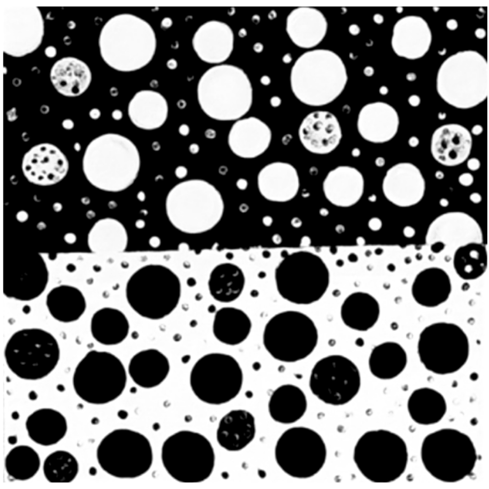 Hand Crafted Black and White Polka Dot 12x12 Inches Canvas Picture - Picture 2 of 4